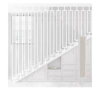 Indoor Stair Railing - Industrial Wrought Iron Handrail 90cm White Wall Partition Room Divider Loft Fence for Stairs and Steps Durable & Stylish Safety Barrier