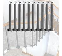 Indoor Stair Railing Metal Spindles for Terrace & Veranda 4 8 10 Pack Square Posts with Screw Set (Size: 2.46ft/75cm) Safety Solution