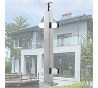 Indoor Stair Railing Post - 304 Stainless Steel Glass Panel Spindle Floor Mount for Deck & Balcony Adjustable 80-130 cm Modern il Support System (Color: Mi)