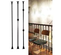Indoor Stair Railing Set - French Style il Post for Hallway & Entry Steps 10 Kit 90CM/35.5IN Decorative Spindle Column with End Cap - Enhance Your Home Décor