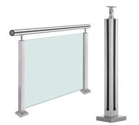 Indoor Stair Railing with Sturdy Base & Notch Slots Perfect for Balconies Fences Attics Villas Hallways and TerracesDurable & Land Post Brackets