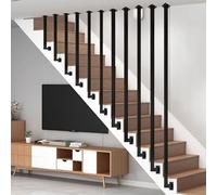 Indoor Stair Ramp - Custom Wrought Iron L-Shaped Railing for Elderly & Children Durable Industrial Square Tube Design Safe Step Aid for Villas & Homes