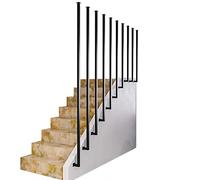 Indoor Stair Safety Grab Bar - Black Square Tube Hand Railing & Floor-to-Ceiling Transfer Pole - Elderly Support Rail for Stability, Balance, and Fall Prevention