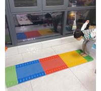 Indoor Standing Long Jump Mat Colorful, 2m/3m Long Exercise Measuring Mat, Jumping Practice Test Pad, Home Floor Carpet Rug for Bedroom Living Room (Color : Kids)