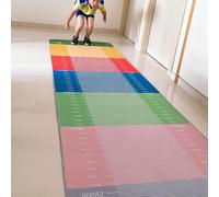 Indoor Standing Long Jump Mat Colorful, Long Exercise Measuring Mat, Jumping Practice Test Pad, Home Floor Carpet Rug for Bedroom Living Room