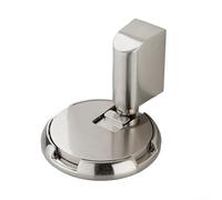 Indoor Storm Door Stop Floor Mounted with No Drilling Needed, Zinc Alloy Construction and Dual Installation Methods for Stability (silver)