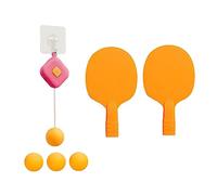Indoor Table Tennis Trainer Pingpong Trainer Exerciser Birthday Family pink 2 shots and 4 balls