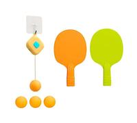 Indoor Table Tennis Trainer Pingpong Trainer Exerciser Birthday Family Yellow Buckle 2 shots and 4 balls