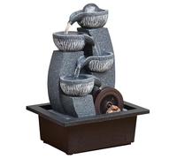 Indoor Tabletop Fountain, Small Water Fountain Indoor, with Crystal Ball Waterwheel, Decorative Ornaments, for Home, Office, Tea Room(Small)