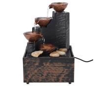 Indoor Tabletop Waterfall Fountain Enhances Relaxation, Wealth Attracting LED Craft for Home Decor, Office Desk with LED Lights, Living Room