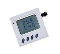 Indoor Temperature Humidity Display Unit for Control Spaces, LCD Readout, UDP SNMP Live View, 100M Ethernet Port Ethernet Hygrometer Lcd Humidity Display Snmp Cabinet Room Control Space Dry Alarm Web