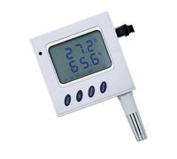 Indoor Temperature Humidity Display Unit for Control Spaces, LCD Readout, UDP SNMP Live View, 100M Ethernet Port Ethernet Hygrometer Lcd Humidity Display Snmp Cabinet Room Control Space Dry Alarm Web