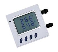 Indoor Temperature Humidity Display Unit for Control Spaces, LCD Readout, UDP SNMP Live View, 100M Ethernet Port Ethernet Hygrometer Lcd Humidity Display Snmp Cabinet Room Control Space Dry Alarm Web