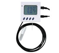 Indoor Temperature Humidity Display Unit for Control Spaces, LCD Readout, UDP SNMP Live View, 100M Ethernet Port Ethernet Hygrometer Lcd Humidity Display Snmp Cabinet Room Control Space Dry Alarm Web