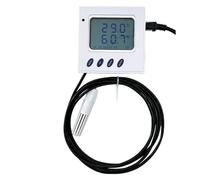 Indoor Temperature Humidity Display Unit for Control Spaces, LCD Readout, UDP SNMP Live View, 100M Ethernet Port Ethernet Hygrometer Lcd Humidity Display Snmp Cabinet Room Control Space Dry Alarm Web
