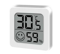 Indoor Temperature Humidity Monitor with LCD Display Compact Design