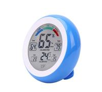Indoor Thermo-Hygrometer, Electronic Digital Temperature Humidity Meter LCD Display Thermometer Touch Screen Air Monitor with Min/Max Records for Home Baby Room Bedroom Office, Blue