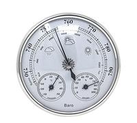 Indoor thermometer，outdoor temperature gauge, Traditional Barometer Analog Weather Station, outdoor barometers for the garden(Silver)