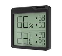 Indoor Thermometers Humidity Sensors Compact Clear LCDs Display Minimum/Maximums Records For Home Office Climate Control Portable Digital Hygrometer For Bedroom