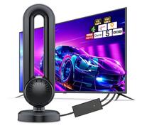 Indoor TV Aerial, 2025 Smart TV ariels indoor with Signal Booster 560+ Miles Range Reception, Freeview aerial for smart TV 4K 1080P HD Local Channels and All Older television-18ft Aerial Cable