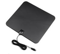 Indoor TV Aerial 250+ Miles, Amplified TV Aerial with Amplifier Digital HDTV Antenna Long Range for Freeview with Signal Booster 5m Cable Slim Ultra Thin for 4K Full HD Channels All Smart TV Models