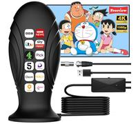 Indoor TV Aerial, 4K Ultra HD TV Antenna Indoor with Amplifier Signal Booster, 560+ Miles Range Digital TV Aerial for Smart TV,Portable Aerial Supports BBC,ITV,Channel 4,Channel 5 and More Channels