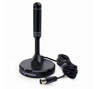Indoor TV Aerial for Freeview HD 4K Smart TVs with Magnetic Base | 2026 upgraded, high gain, 6.6ft coax cable, supports 1080P with stable signal and easy installation