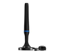 Indoor TV Aerial for Freeview, Magnetic Base, 360° Reception, VHF/UHF/DAB | Digital TV antenna with signal booster, 50+ mile range and DAB support for compatible Smart TVs and older televisions