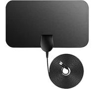 Indoor TV Aerial with Signal Booster - Freeview HD Compatible, 260+ Miles Range, Supports 4K/1080p, Easy Installation for Smart TVs, 16.4ft Coaxial Cable