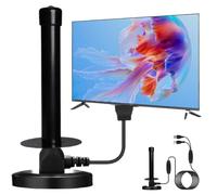 Indoor TV Aerial with Signal Booster,TV Aerials Indoor Freeview for 4K/HD Smart TVs,Magnetic Base With 16.5ft Cable,for Weak Signal Areas & Digital Reception