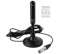 Indoor TV Antenna - 4.72 Inch Digital Signal Receiver | Compact HD Television Aerial - 6x6x12cm Anti Interference Freeview Booster for Local Channels Home Bedroom Office Portable Use