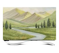 Indoor TV Cover For Various Types TV,Indoor Modern TV Cover In Living Room TV Dust Cover Sun/dust Protection(Size:50IN,Color:A)