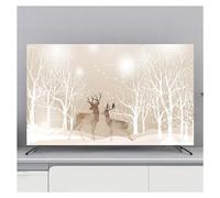 Indoor TV Cover Soft Polyester Fabric Dust and Sun Protection for Flatscreen Televisions and PC Displays
