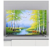 Indoor TV Cover Soft Polyester Fabric Dust and Sun Protection for Flatscreen Televisions and PC Displays