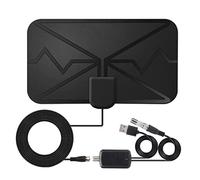 Indoor TV Digital Antenna HDTV Amplified Aerial DVB-T Freeview Receiver for Local Reception Black Home TV Accessory