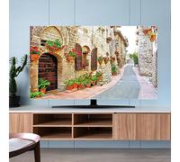 Indoor TV Dust Cover, 32-80 Inches Indoor Universal TV Cover, Dustproof TV Screen Protector Dust Proof Cover, Polyester Fabric Printed Dust-Proof Protector(Color:Color3,Size:65inch)