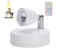 Indoor Uplighting for Art - Rechargeable LED Spotlights, Remote-Control Accent Lights for Decor | Battery Powered Beam Lights for Plants, Small Wireless Uplight Fixtures, Wall Art Sculpture Lighting