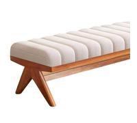 Indoor Velvet Bench CushionRectangular 2/3 Seater NonSlip Zipper Closure Indoor/Outdoor Use White 50x140CM Ideal for Home Décor Comfortable Seating