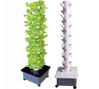 Indoor Vertical Gardening Grow Kit, Hydroponics Tower Garden for Herbs, Fruits & Vegetables, 15 Floors, 45 Plant Sites, 42x42x154cm, Perfect for Home Use