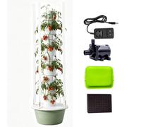 Indoor Vertical Growing, 9 Layer 36 Pods,Intelligent Timer 30L Water Tank, Vertical Farming, Save water & electricity, For Herbs,Vegetables,Fruits,Tomato,Pepper Black-OutdoorVersion