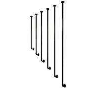 Indoor Wall Balustrade Railing for Stairs Black 2ft (60cm) Safe for Elderly & Children Industrial Style Durable Safety Guardrails for Home & Office