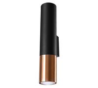 Indoor Wall Lamp LOOPEZ Steel Black/Copper GU10 LED SOLLUX LIGHTING Any room new