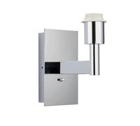 Indoor Wall Light Fitting - Chrome Plate - USB Socket - Rectangular Wall Plate Loops Multi One Size