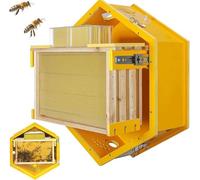 Indoor Wall-Mounted Beehive,Observation Beehive Starter Kit with 3 Frames & 6 Honeycomb Trays,Hexagon Bee Hive with Acrylic Viewing Window,for Beekeeping Enthusiasts,Bee Farm