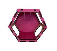 Indoor Wall-Mounted, Cat Hex Box, Open Front Design, 9mm MDF, Multiple Colours Available, Modern Cat Furniture, Hand Painted and Natural Indoor (Pink)