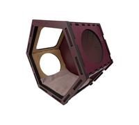 Indoor Wall-Mounted, Cat Hex Box, Open Front Design, 9mm MDF, Multiple Colours Available, Modern Cat Furniture, Hand Painted and Natural Indoor (Plum)