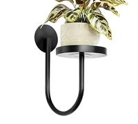 Indoor Wall Mounted Plant Holder | Floating Vertical Black Window Flower Rack - Pot Console Flower Pots Shelves | For Living Room Garden Patio Balcony And