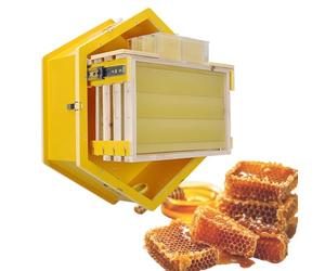Indoor Wall-Mounted Six Sided Decorative Beehive with Acrylic Viewing Window, Multi Functional Hive Entrance for Harvesting Natural Honey, Bee Farm