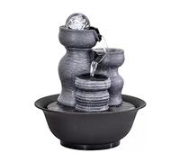Indoor Water Fountain for Living Room - Simple Design Circulating Water Ornaments for Desktop, Office, and Feng Shui Wealth