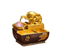 Indoor Water Fountain Wealth Enhancing Elephant Water Feature - Lucky Fountain with Windchime and Crystal Balls - Ideal Desk Decor for Home and Office - Housewarming Gift Tabletop Waterfall Fountain